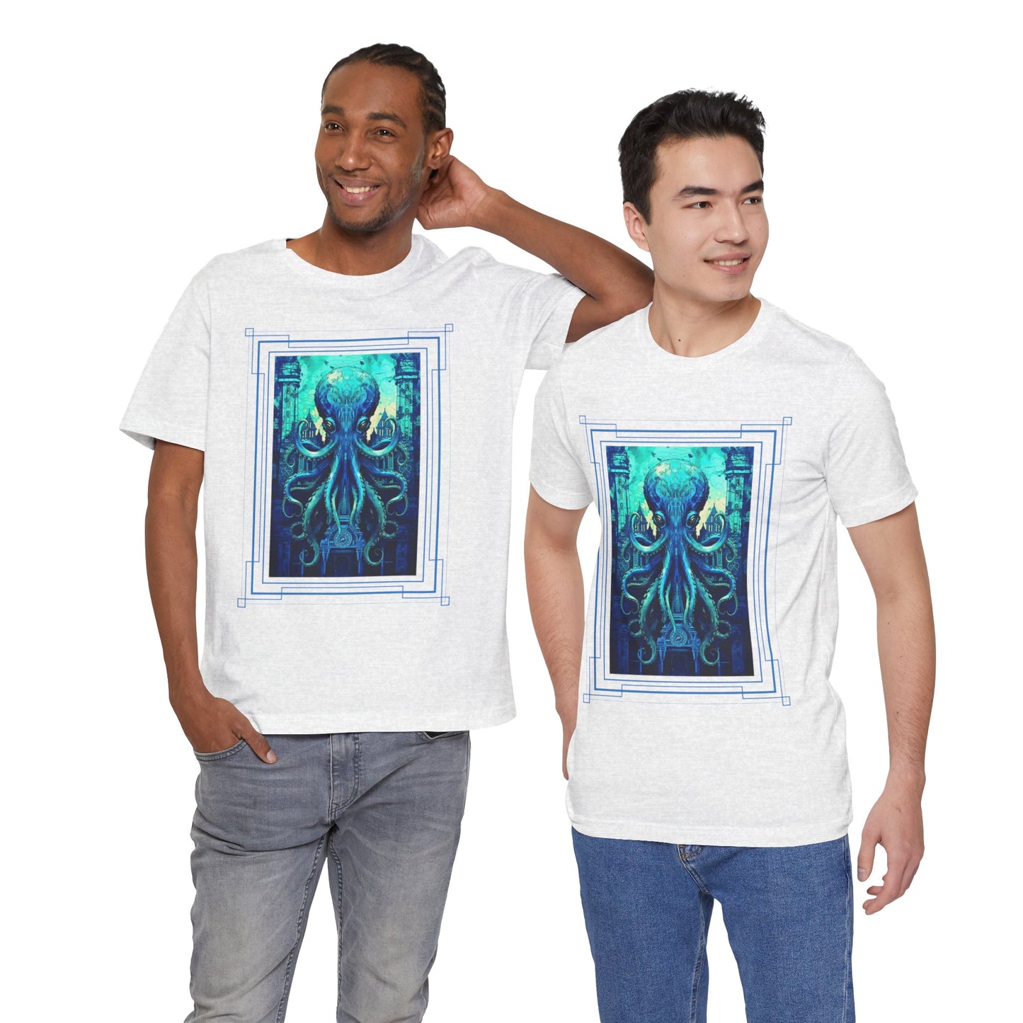 Invasion of the Teal Tentacles Men's Classic Fit Lightweight Jersey T-Shirt