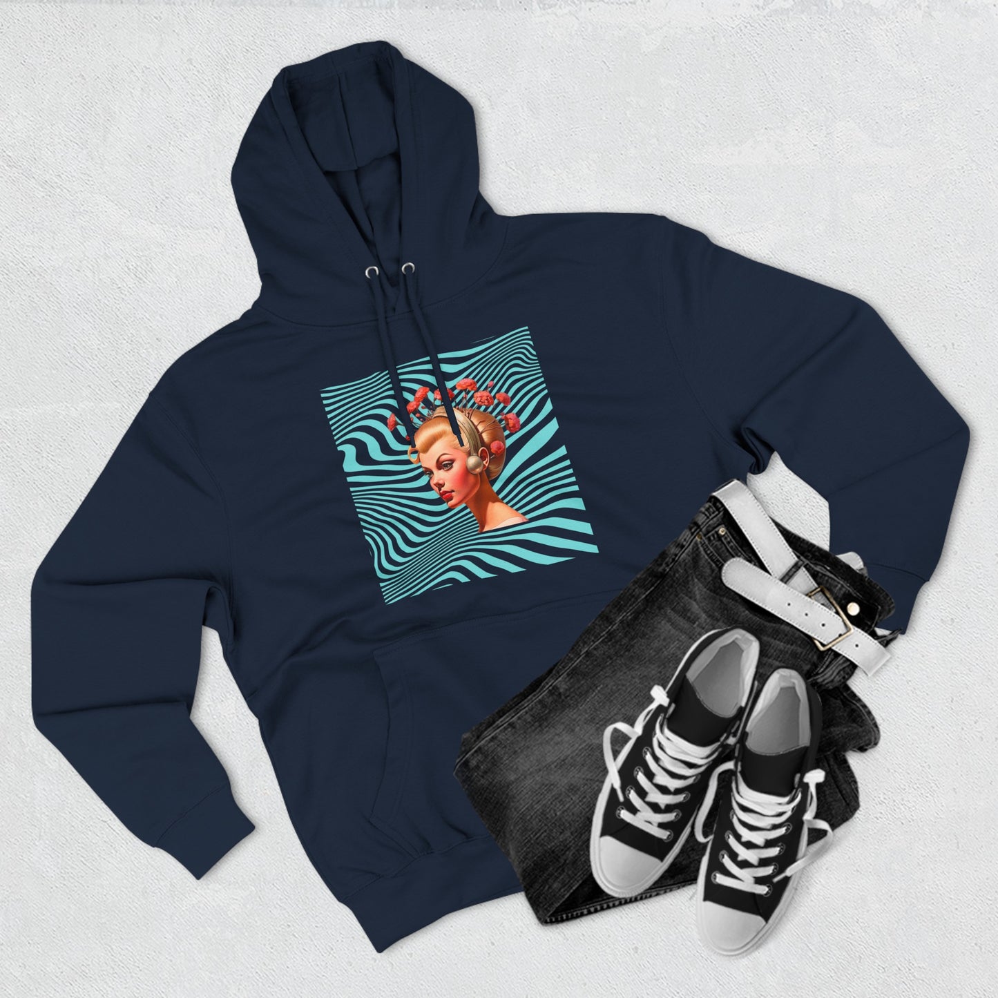 Trippy Dream Girl Three-Panel Fleece Hoodie