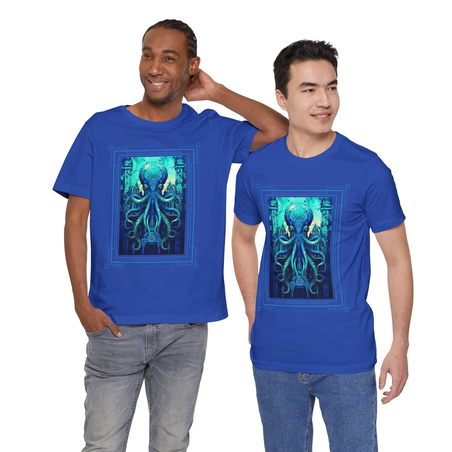 Invasion of the Teal Tentacles Men's Classic Fit Lightweight Jersey T-Shirt