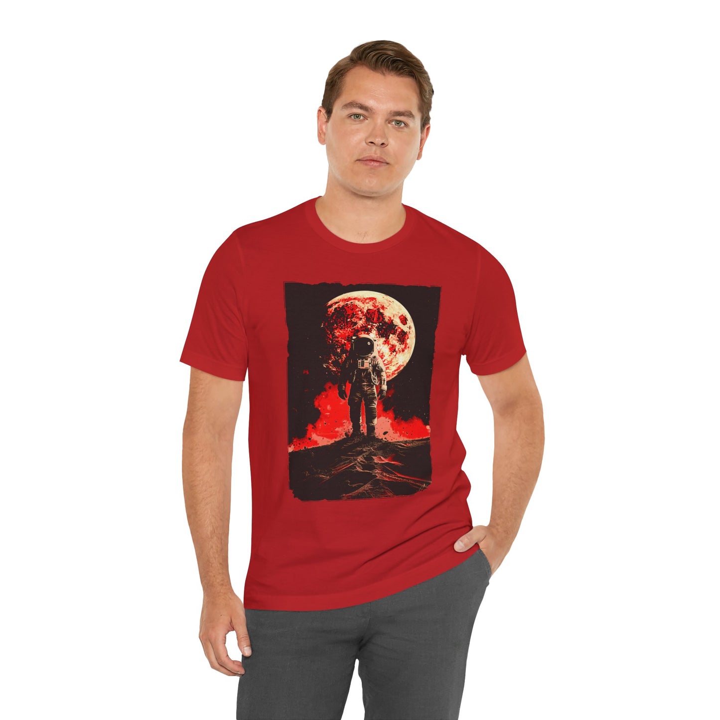 Red Planet Moonlit Space Walk Men's Classic Fit Lightweight Jersey T-Shirt