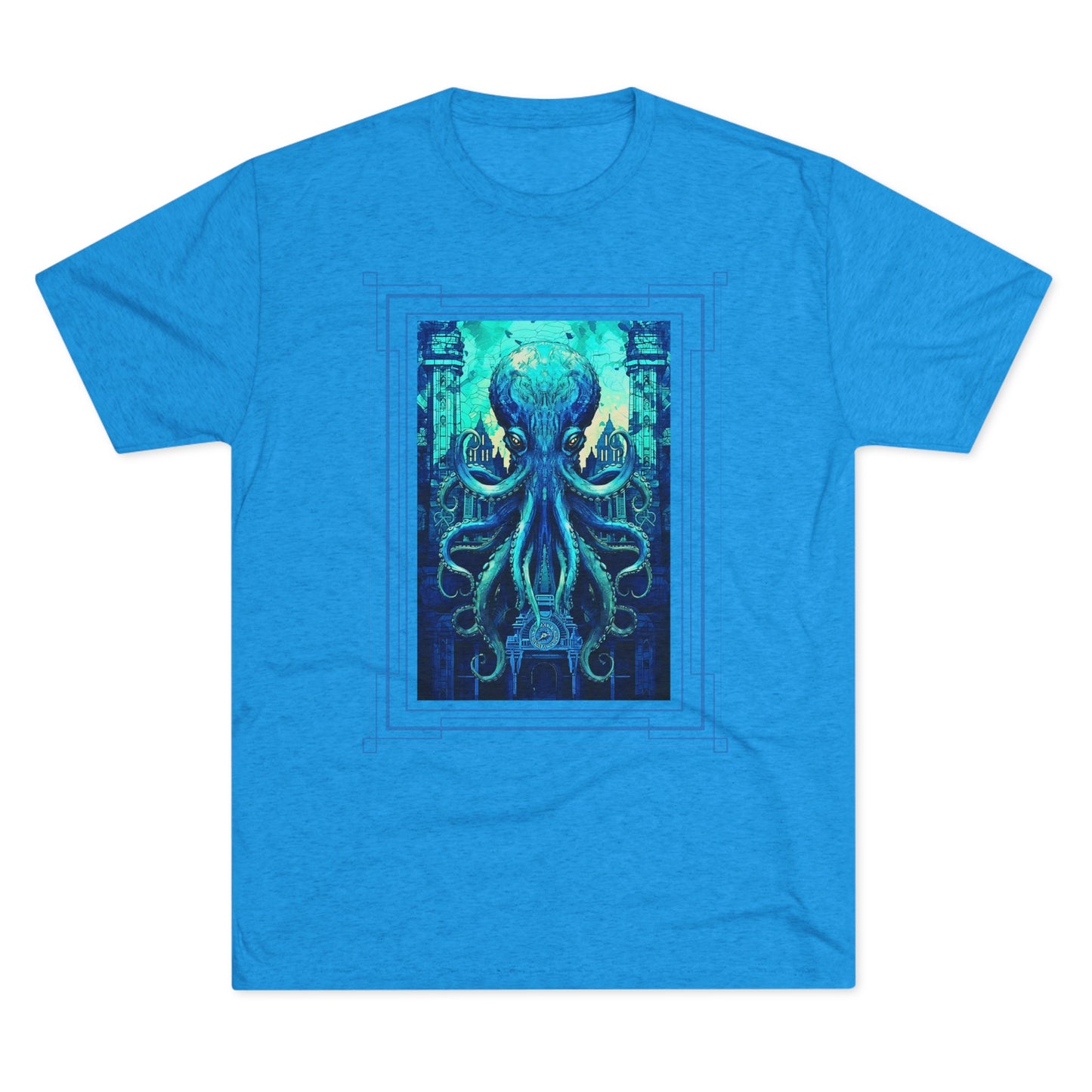 Invasion of the Teal Tentacles Men's Classic Fit Tri-Blend T-Shirt