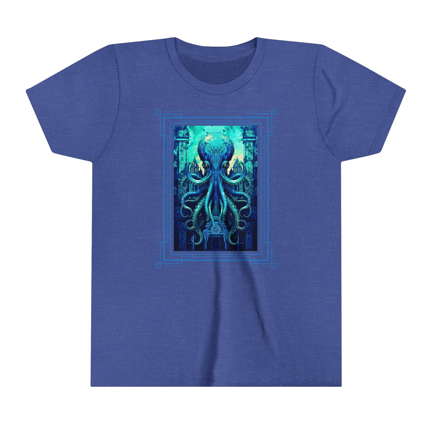 Invasion of the Teal Tentacles Youth Lightweight T-Shirt