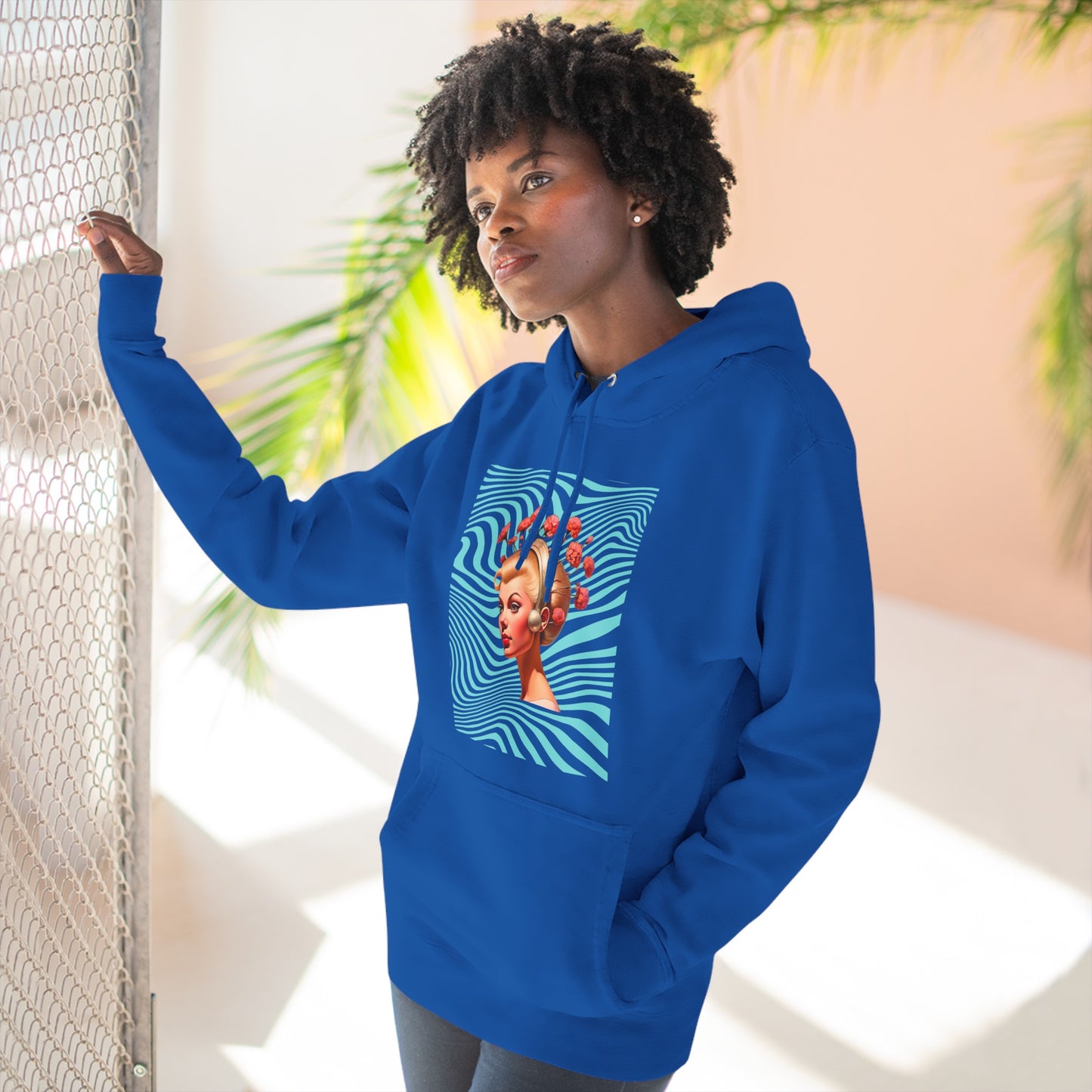 Trippy Dream Girl Three-Panel Fleece Hoodie