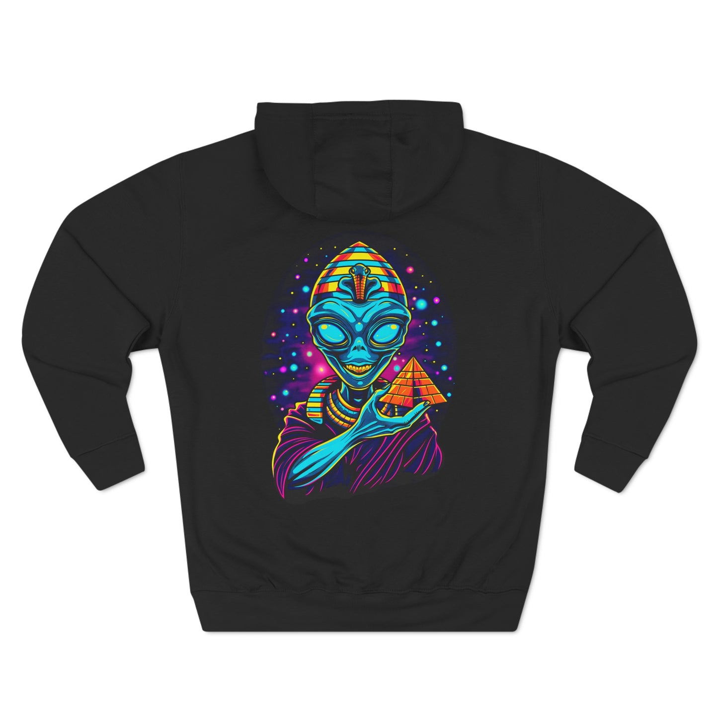 Ancient Alien Pharaoh Three-Panel Fleece Hoodie