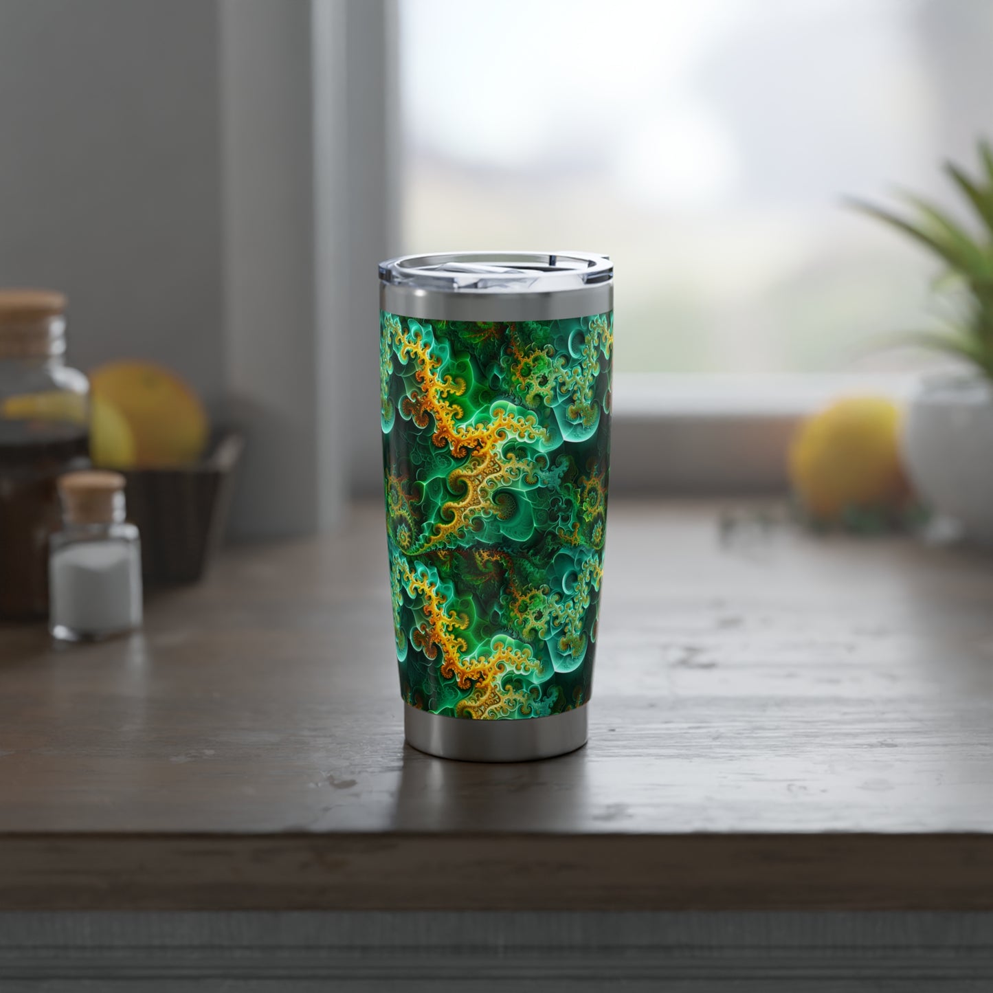 Green Fractal Garden 20 oz. SS Tumbler