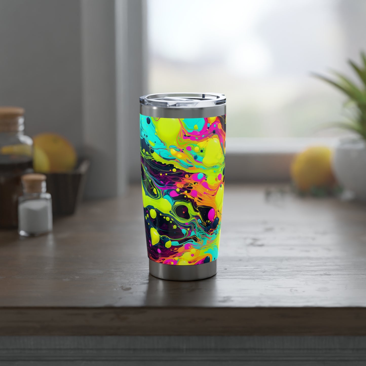 Neon Fluid Art 20 oz. SS Tumbler