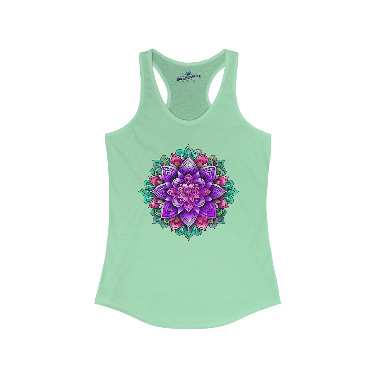 Lotus Ethereal  Vibrant Mandala Women's Racerback Tank