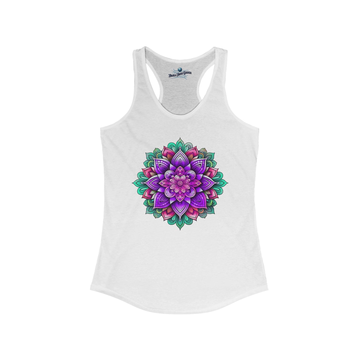 Lotus Ethereal  Vibrant Mandala Women's Racerback Tank