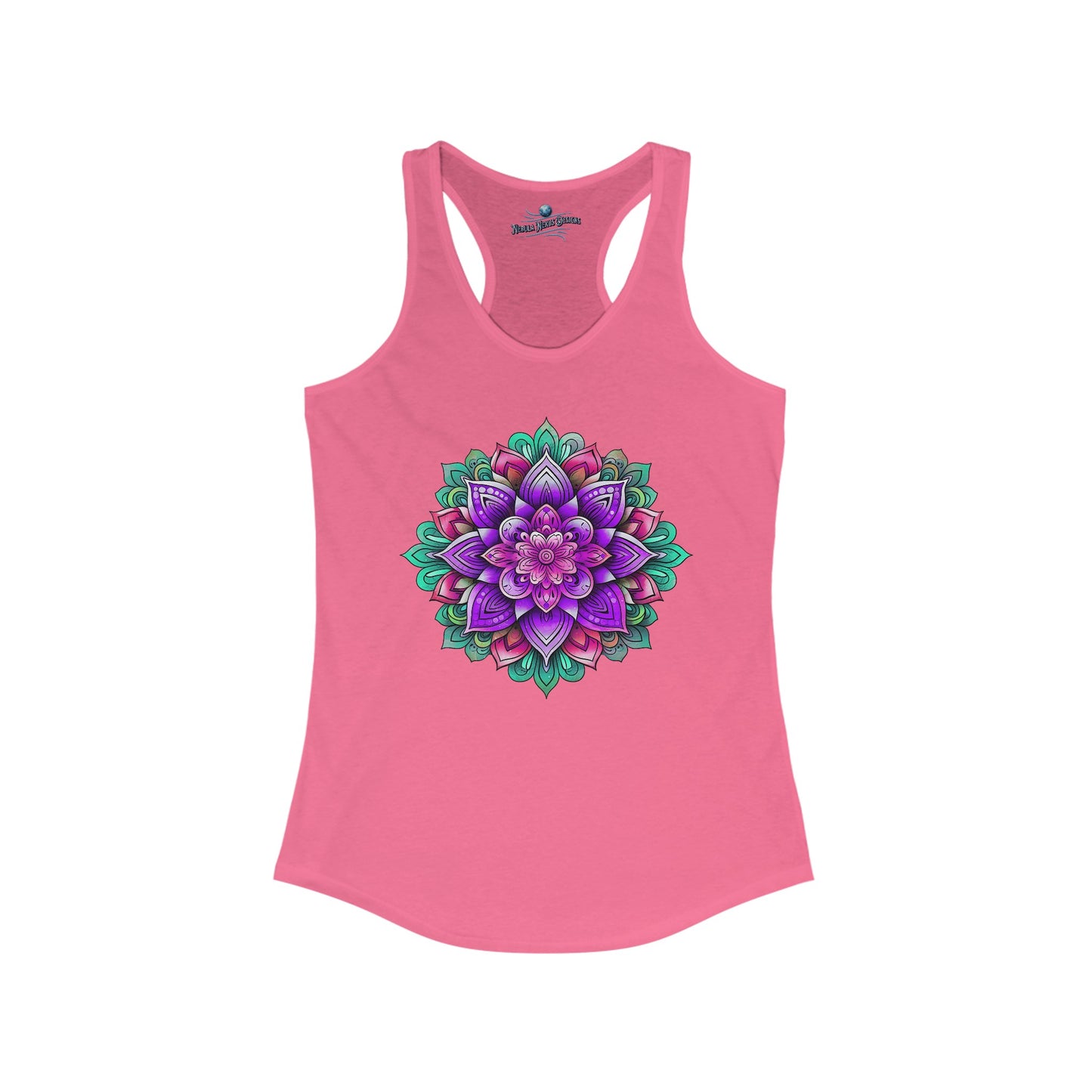 Lotus Ethereal  Vibrant Mandala Women's Racerback Tank