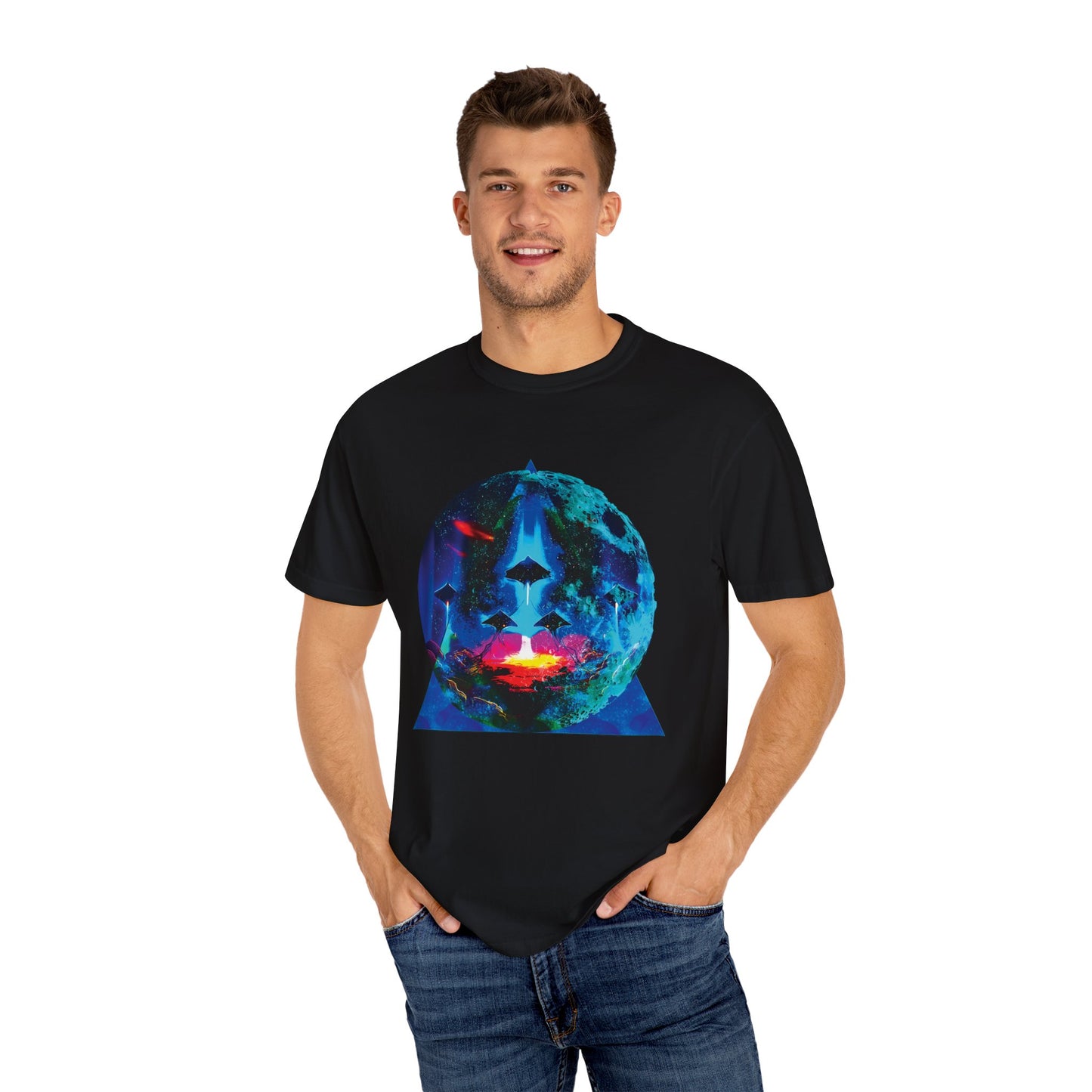 Stingrays Ascension from the Dark Moon Men's Relaxed Fit Midweight T-Shirt