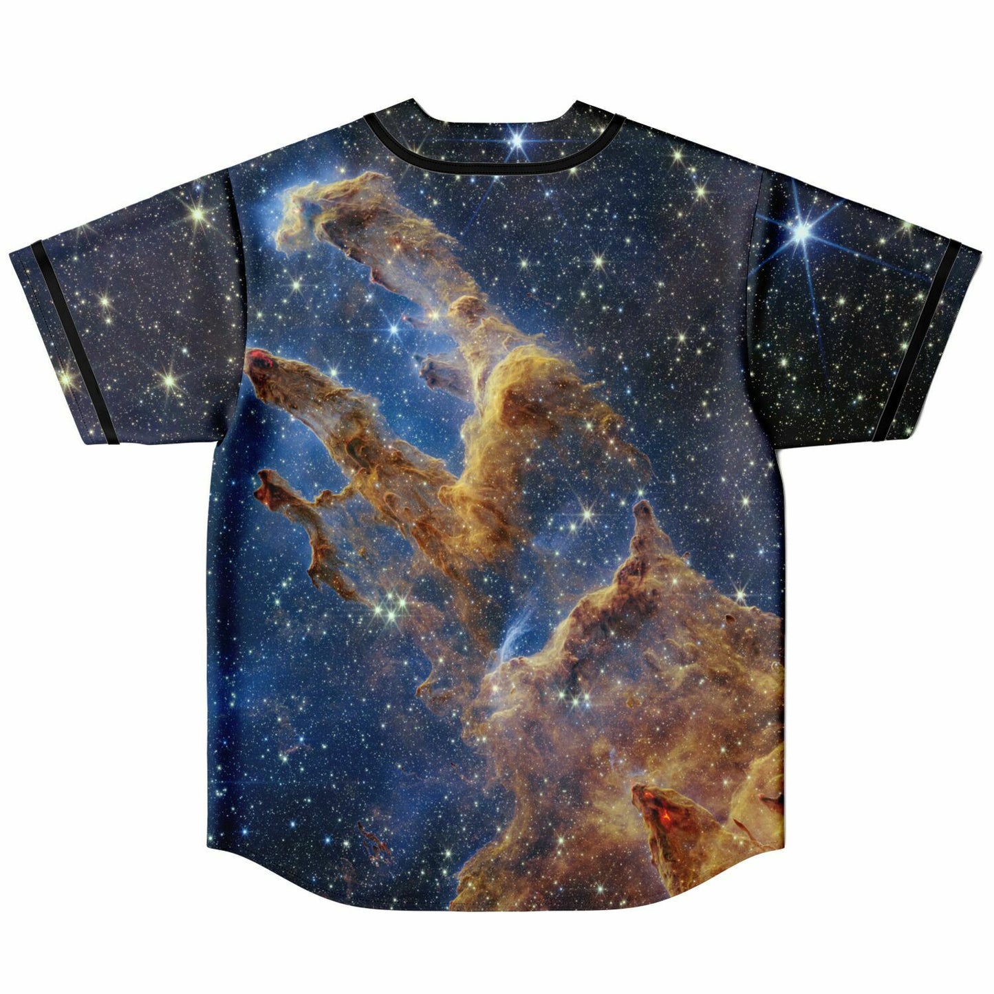 Pillars of Creation and Tarantula Nebula JWST Astrophotography Reversible Baseball Jersey