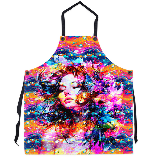 Mystical Goddess in Fluid Art Apron