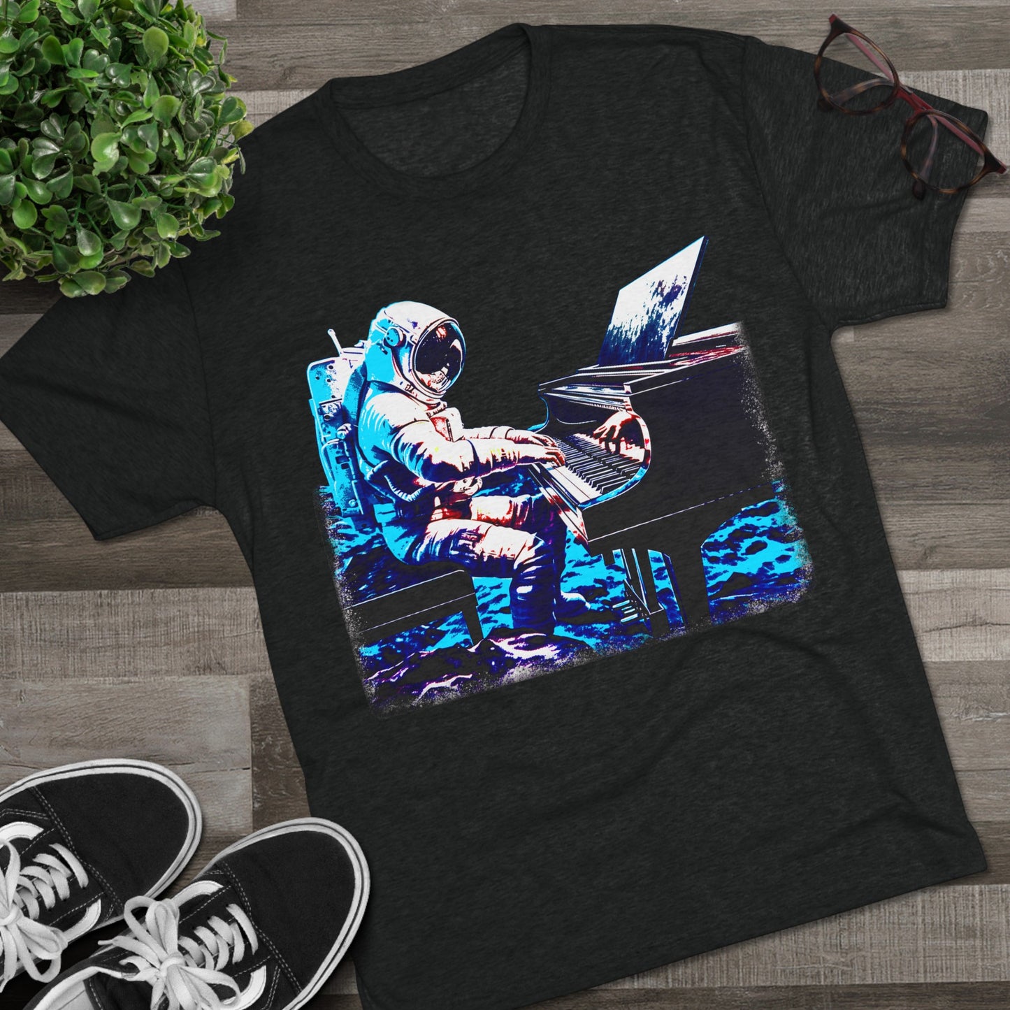 Astronaut's Cosmic Crescendo Men's Classic Fit Tri-Blend T-Shirt