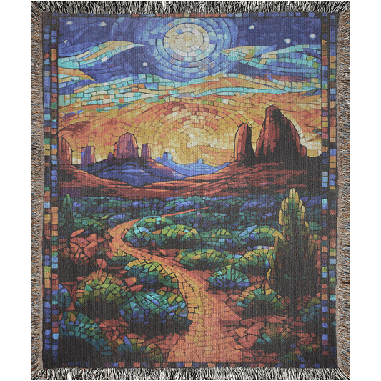 Sedona Stained Glass Desert Woven Blanket