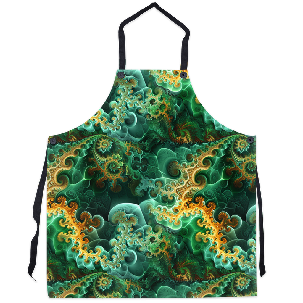 Green Fractal Garden Apron