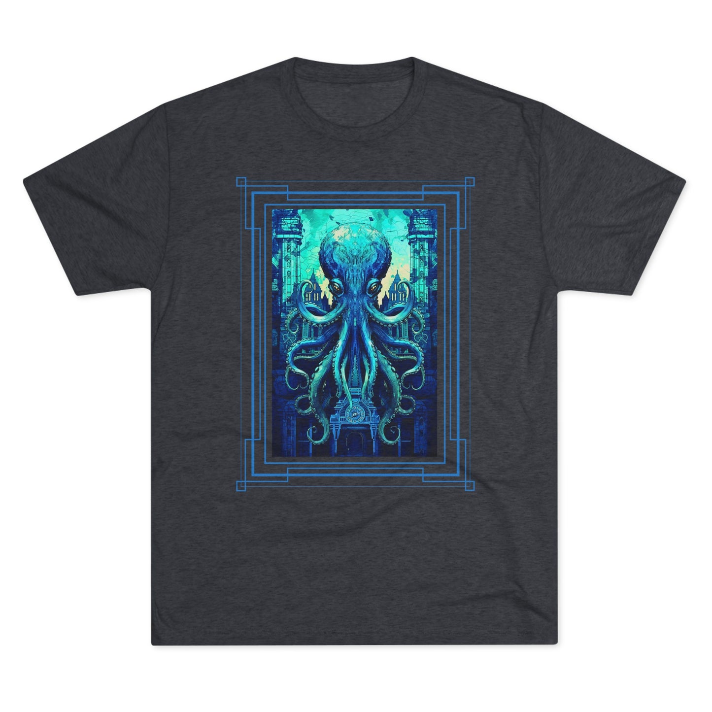 Invasion of the Teal Tentacles Men's Classic Fit Tri-Blend T-Shirt