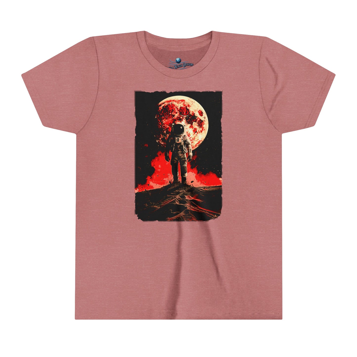 Red Planet Moonlit Space Walk Youth Lightweight T-Shirt