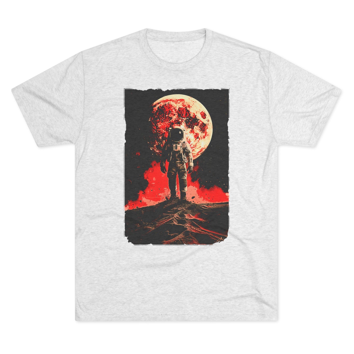 Red Planet Moonlit Space Walk Men's Classic Fit Tri-Blend Crew T-Shirt