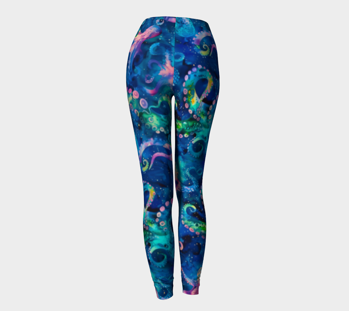 Abstract Space Octopi Everyday Leggings