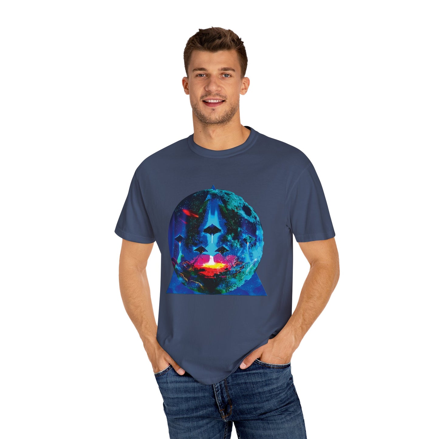 Stingrays Ascension from the Dark Moon Men's Relaxed Fit Midweight T-Shirt