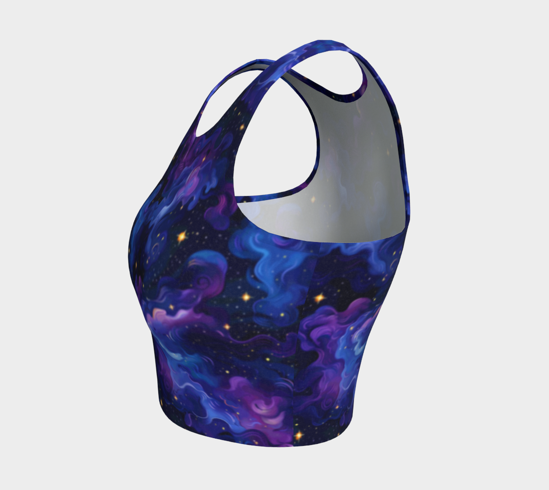 Purple Nebula Dreams Cropped Tank Top