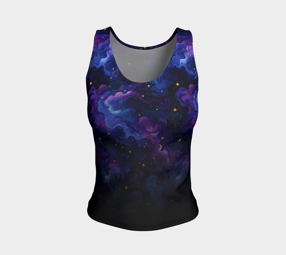 Purple Nebula Dreams Gradient Tank, Long Length