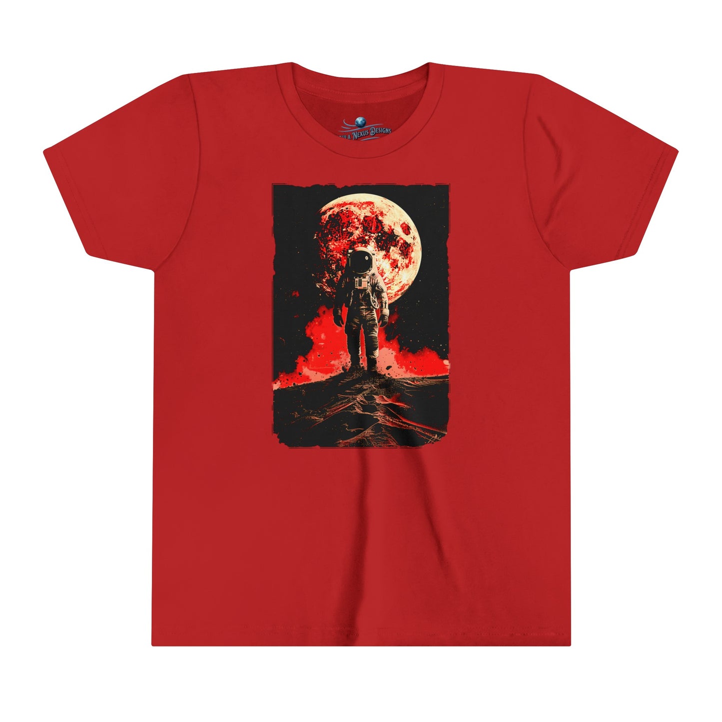 Red Planet Moonlit Space Walk Youth Lightweight T-Shirt