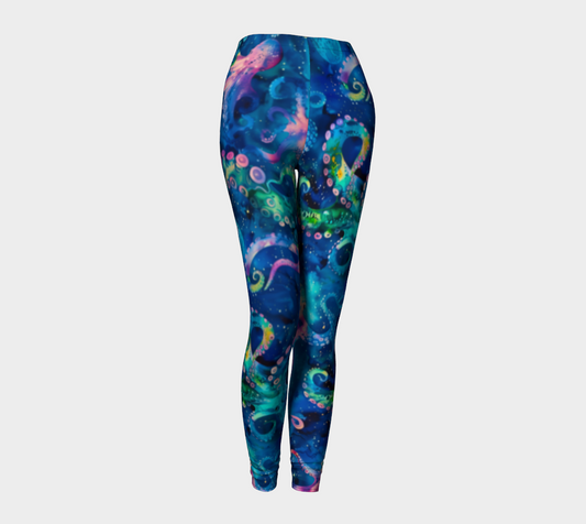 Abstract Space Octopi Everyday Leggings