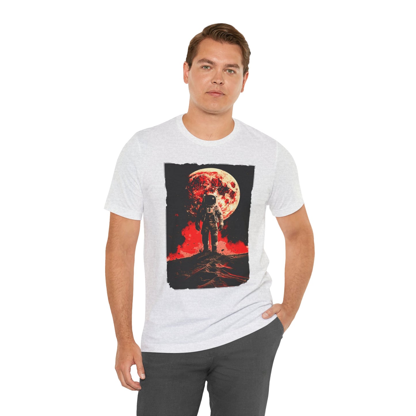 Red Planet Moonlit Space Walk Men's Classic Fit Lightweight Jersey T-Shirt