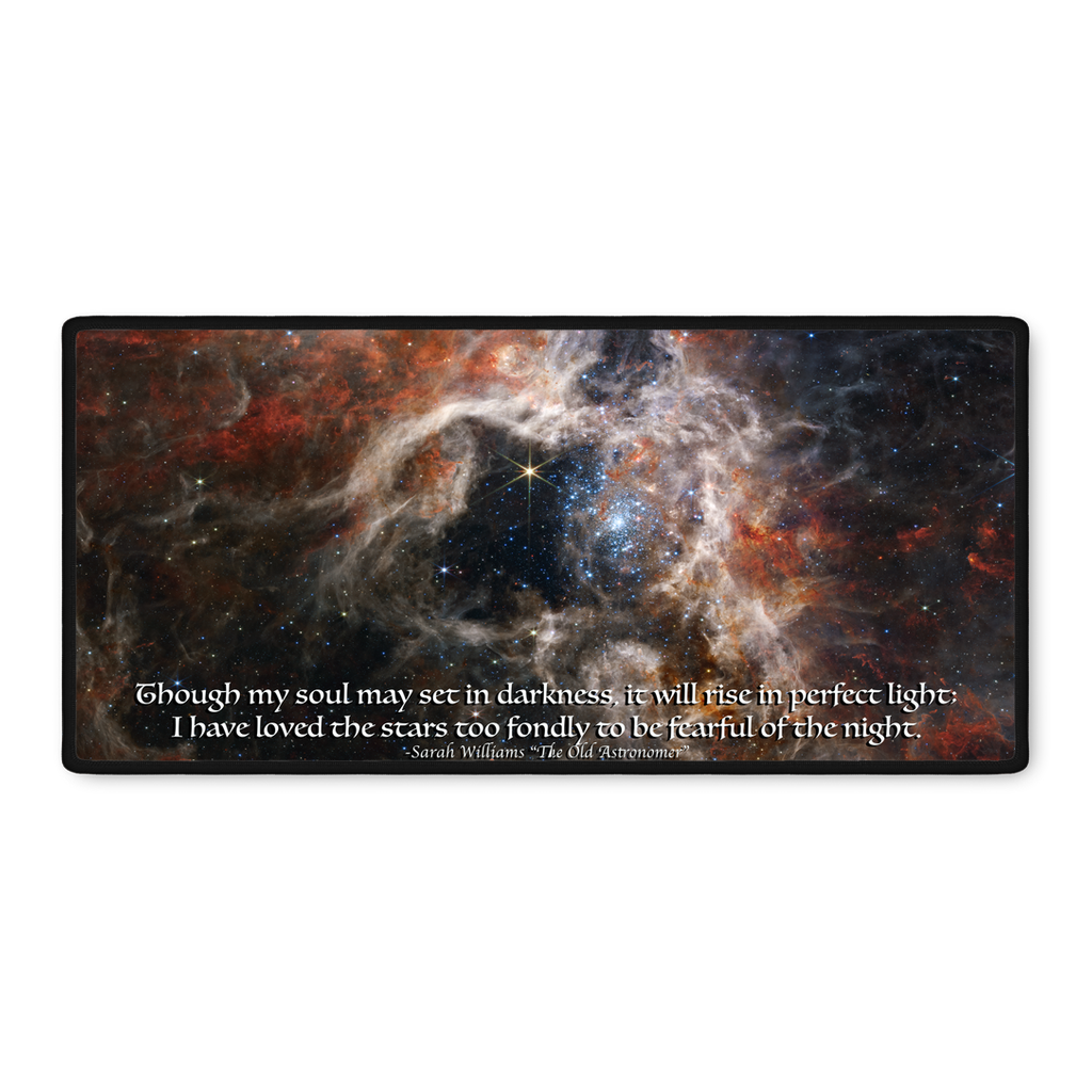 Tarantula Nebula JWST/Old Astronomer Poem- Gamer Mousepad/Desk Mat