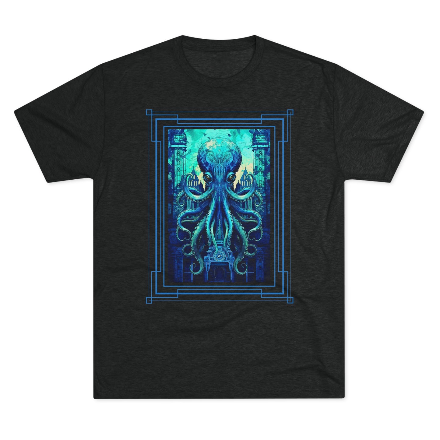 Invasion of the Teal Tentacles Men's Classic Fit Tri-Blend T-Shirt