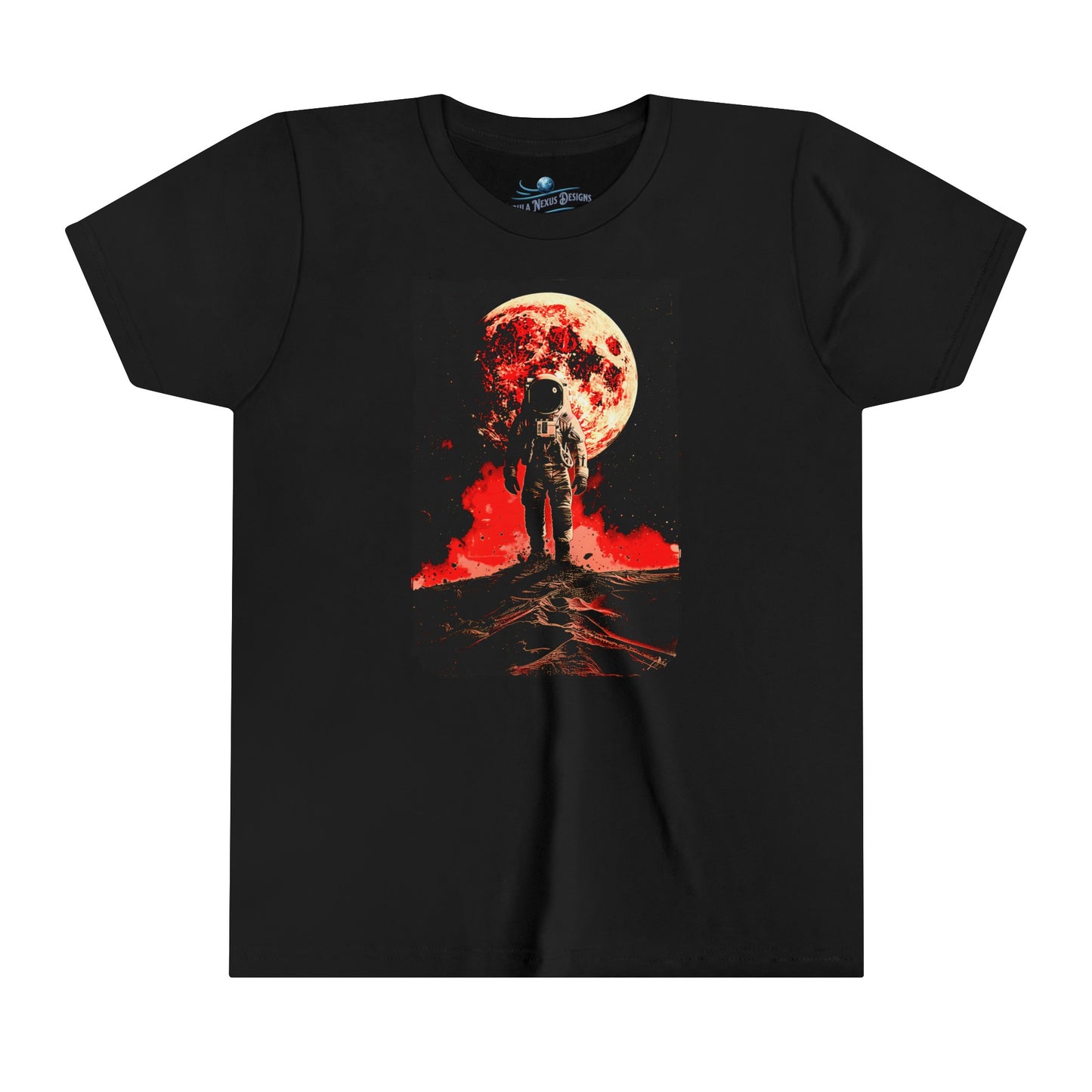 Red Planet Moonlit Space Walk Youth Lightweight T-Shirt