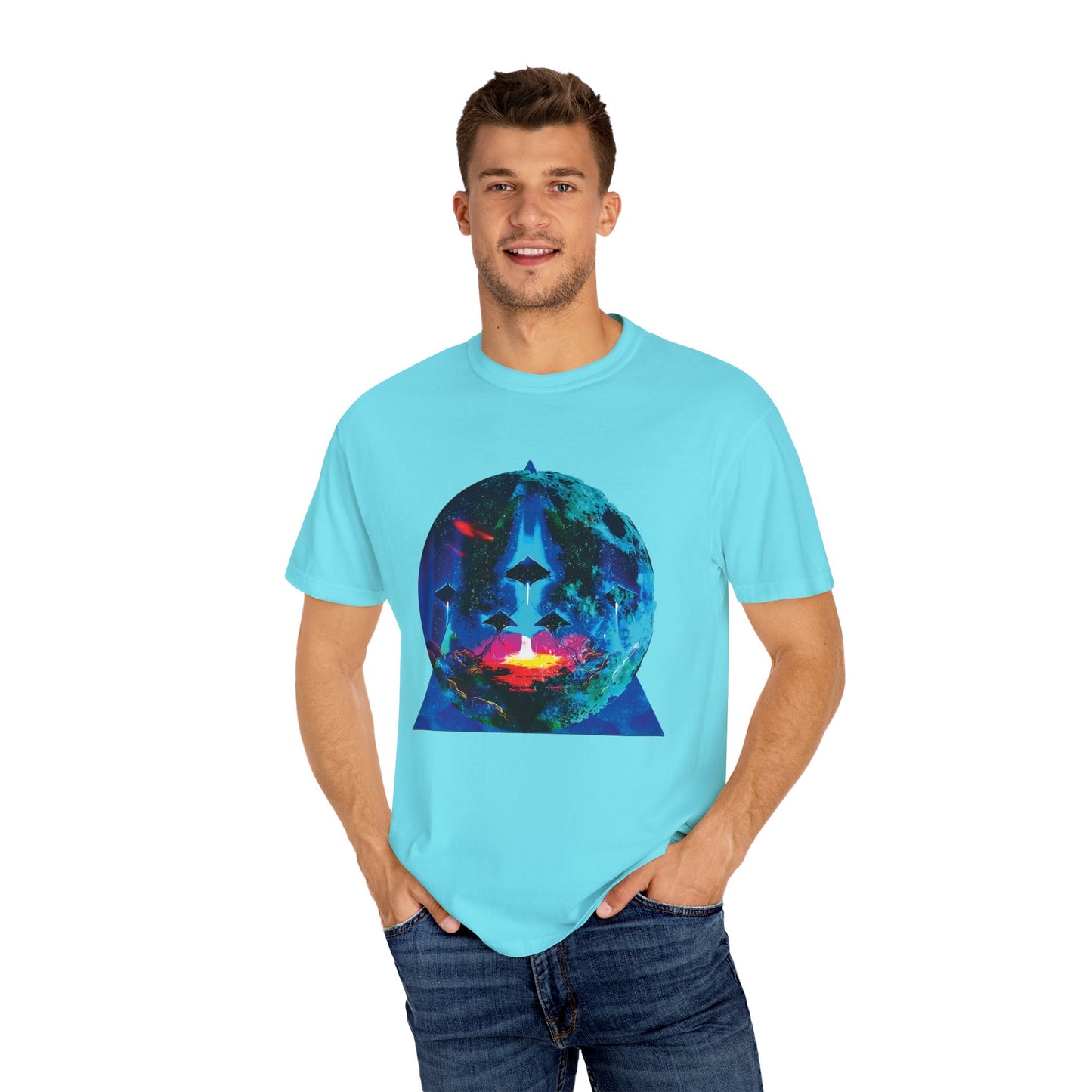 Stingrays Ascension from the Dark Moon Men's Relaxed Fit Midweight T-Shirt