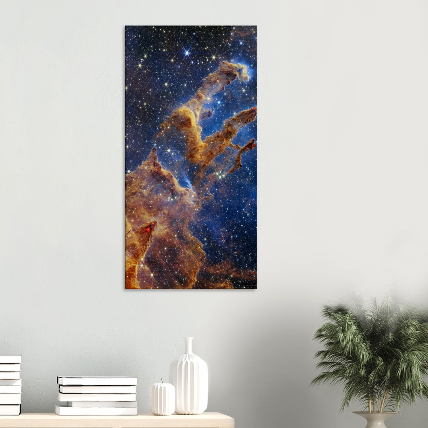 Pillars of Creation JWST Astrophotography Wall Canvas