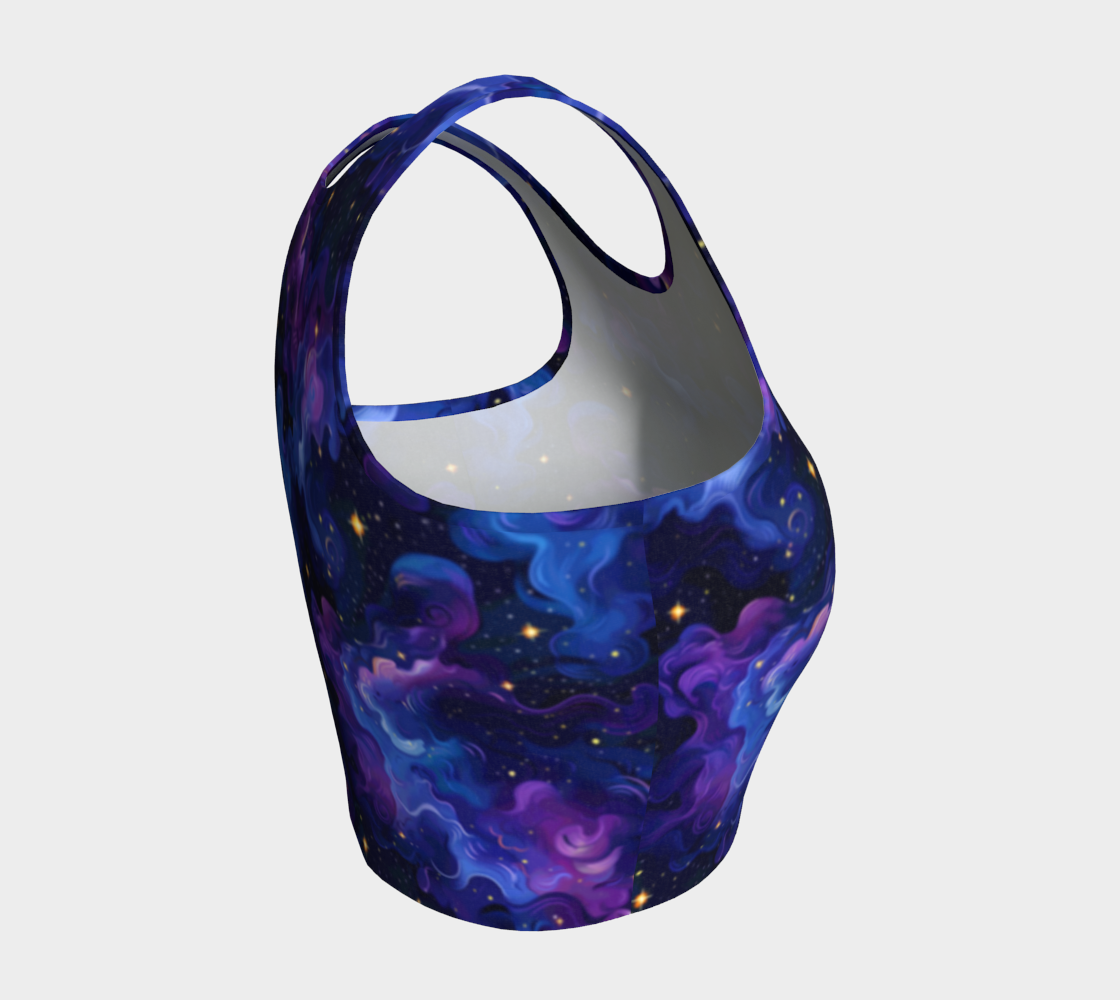 Purple Nebula Dreams Cropped Tank Top