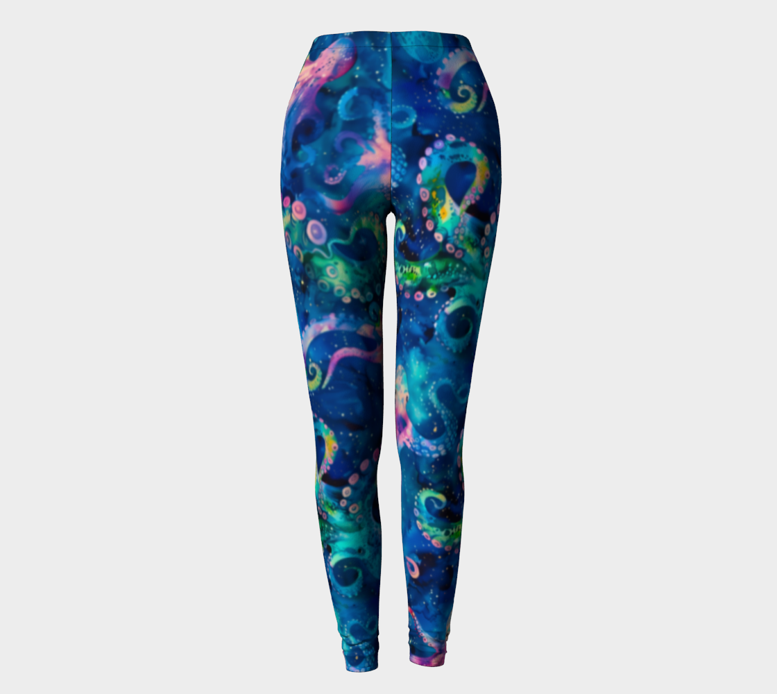 Abstract Space Octopi Everyday Leggings