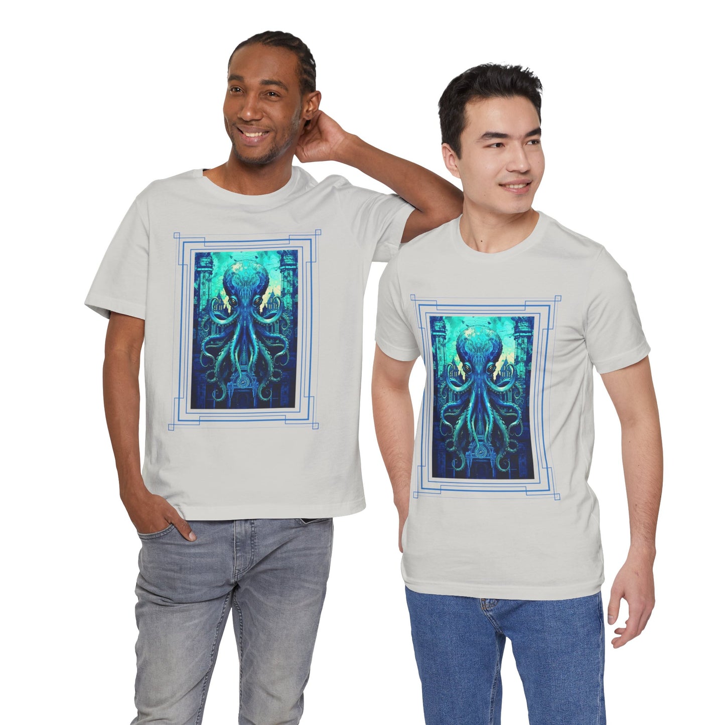 Invasion of the Teal Tentacles Men's Classic Fit Lightweight Jersey T-Shirt