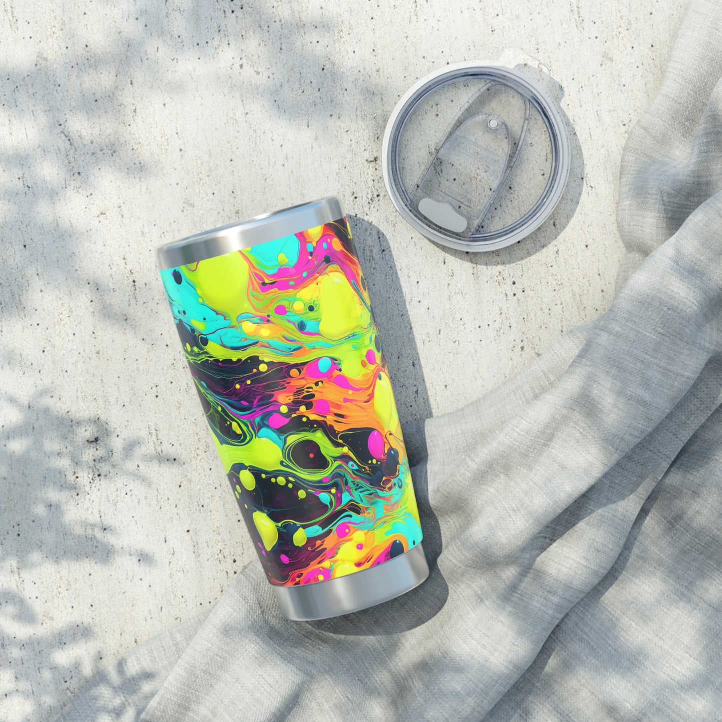 Neon Fluid Art 20 oz. SS Tumbler