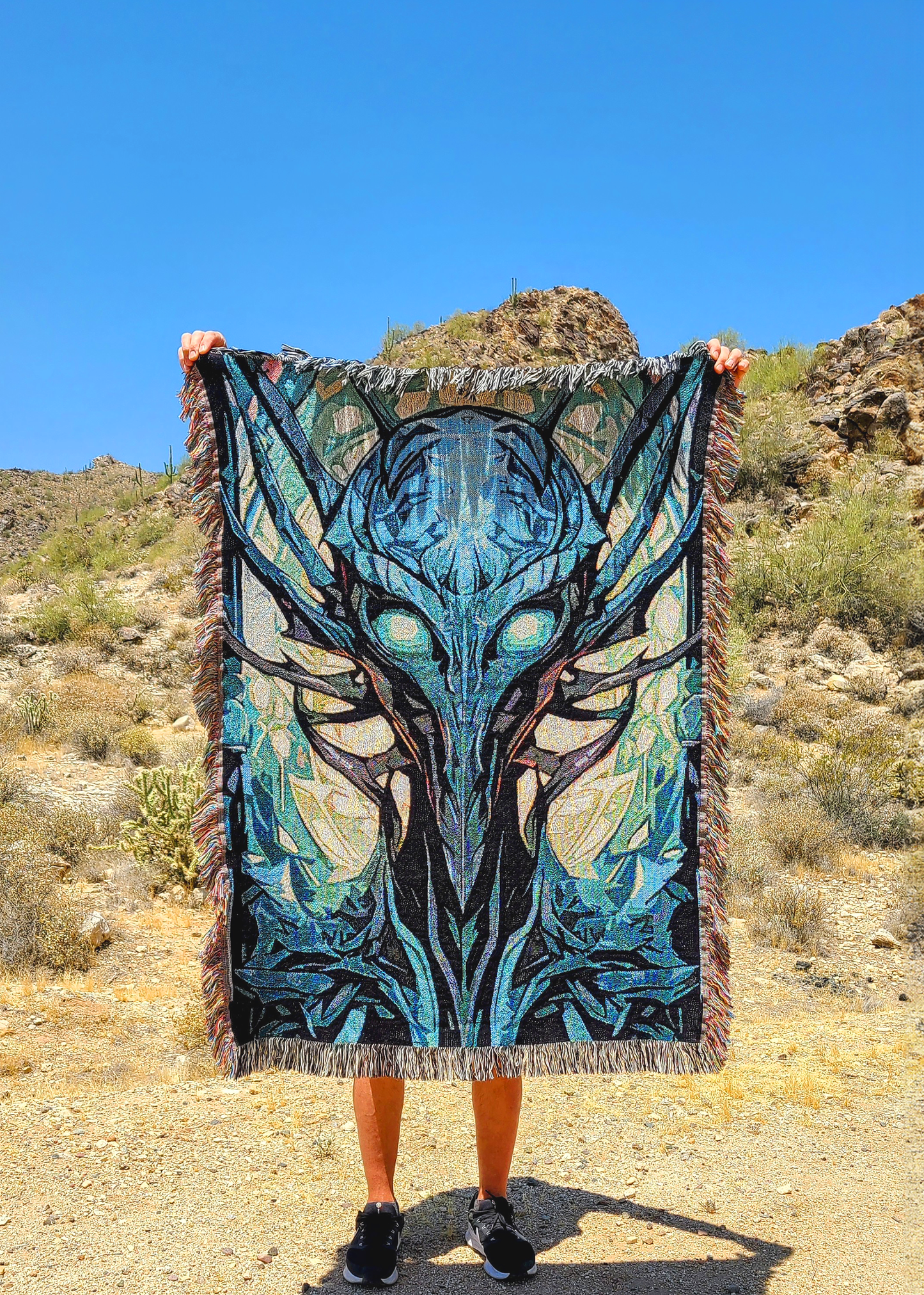 Astraea Sentinel of the Virgo Constellation Woven Blanket