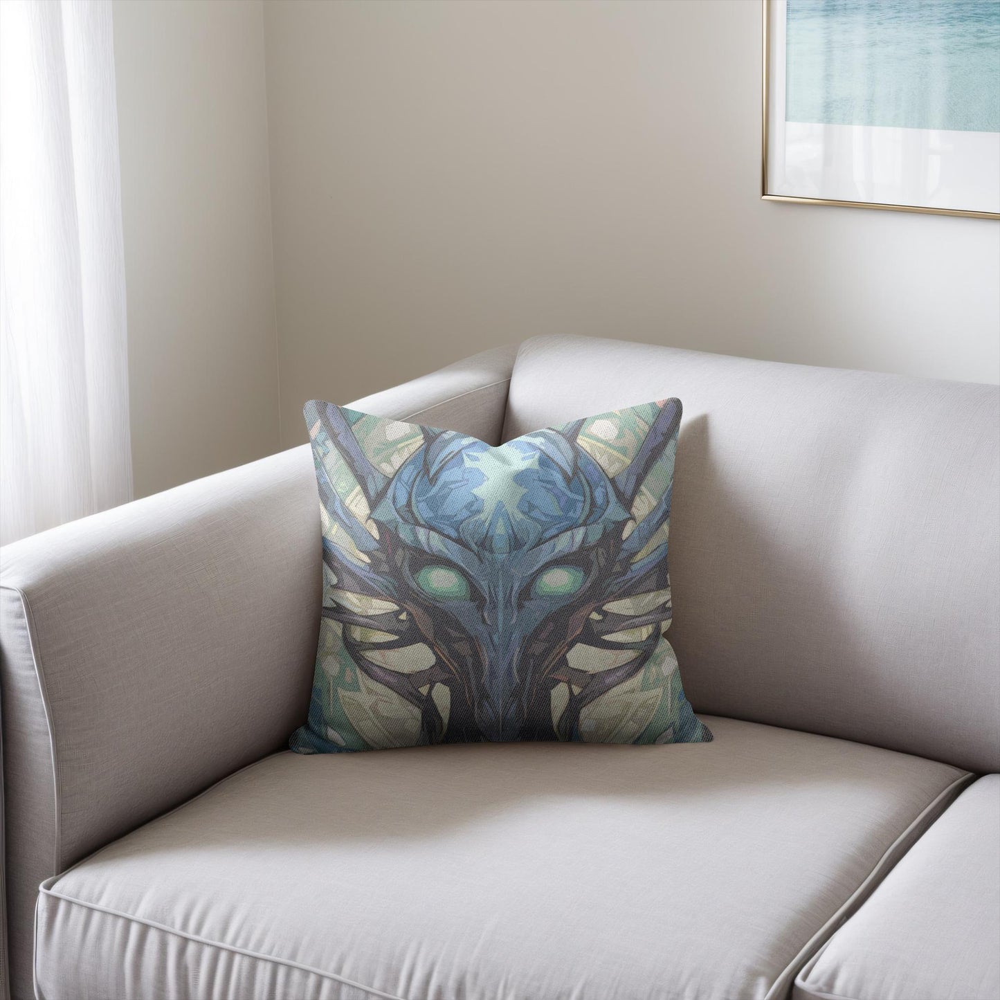 Astraea Sentinel of the Virgo Constellation Woven Pillow