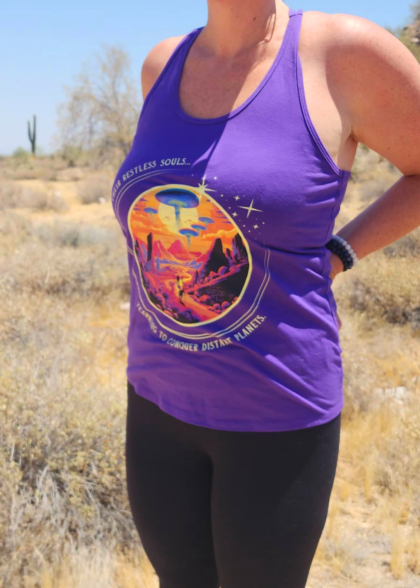 Restless Souls, Attack of the Extraterrestrial Jellyfish! Women's Racerback Tank