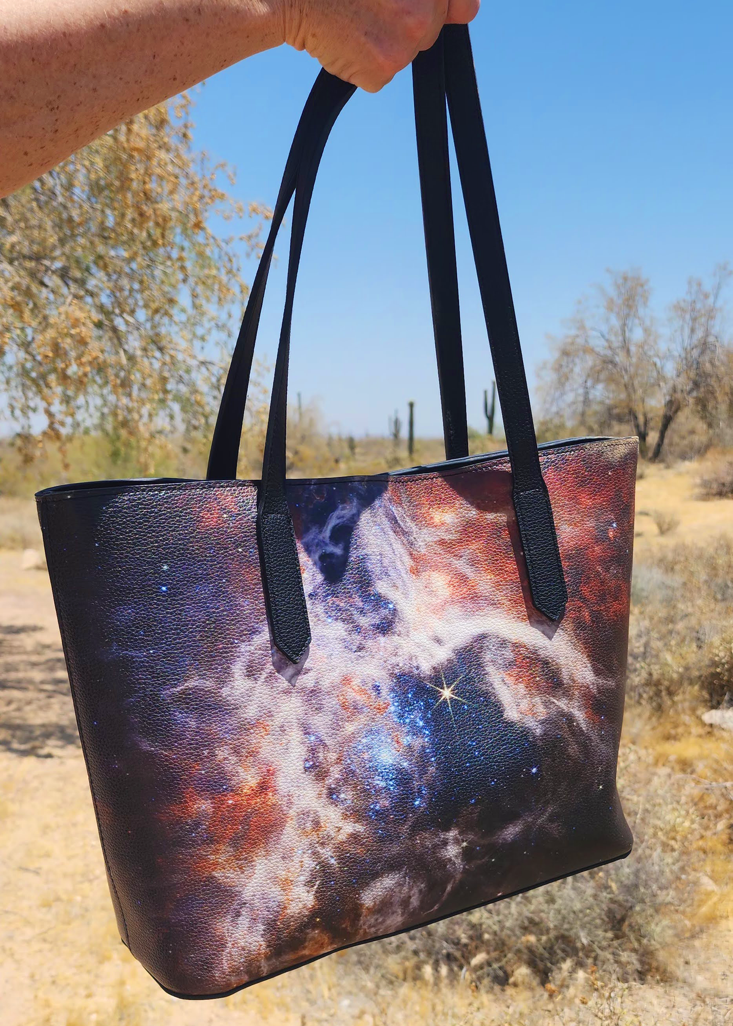 Tarantula Nebula JWST Astrophotography Vegan Leather Bag