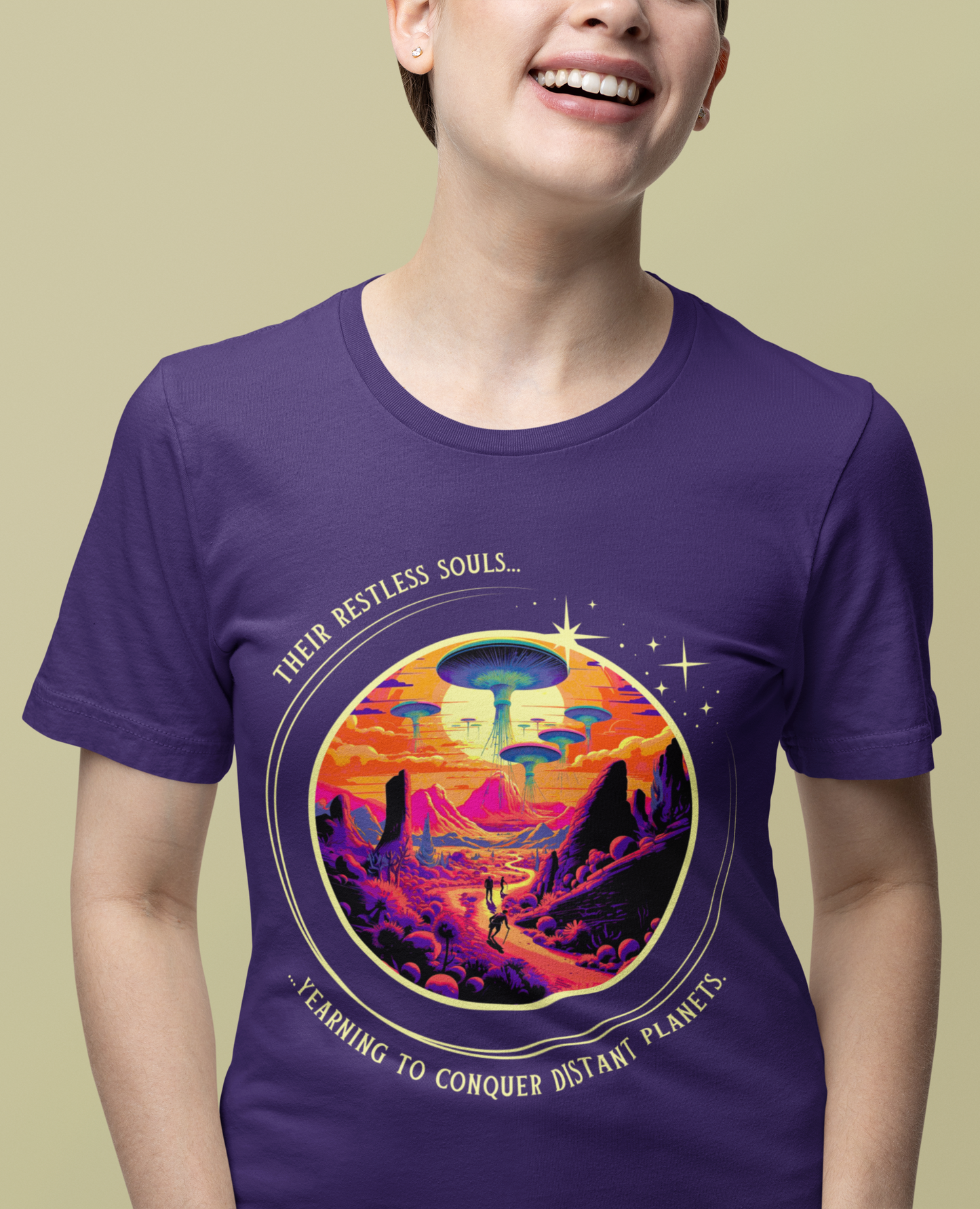 Restless Souls...Yearning to Conquer Distant Planets Women's Boyfriend T-Shirt