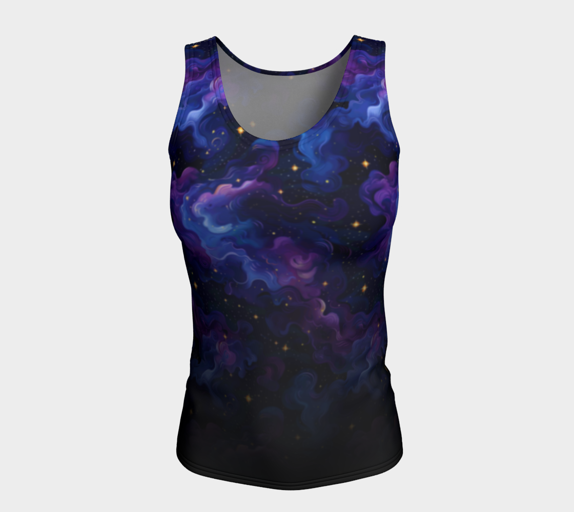 Purple Nebula Dreams Gradient Tank, Regular Length