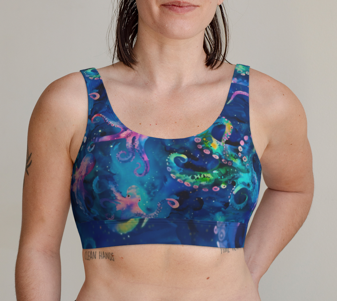 Abstract Space Octopi Bralette