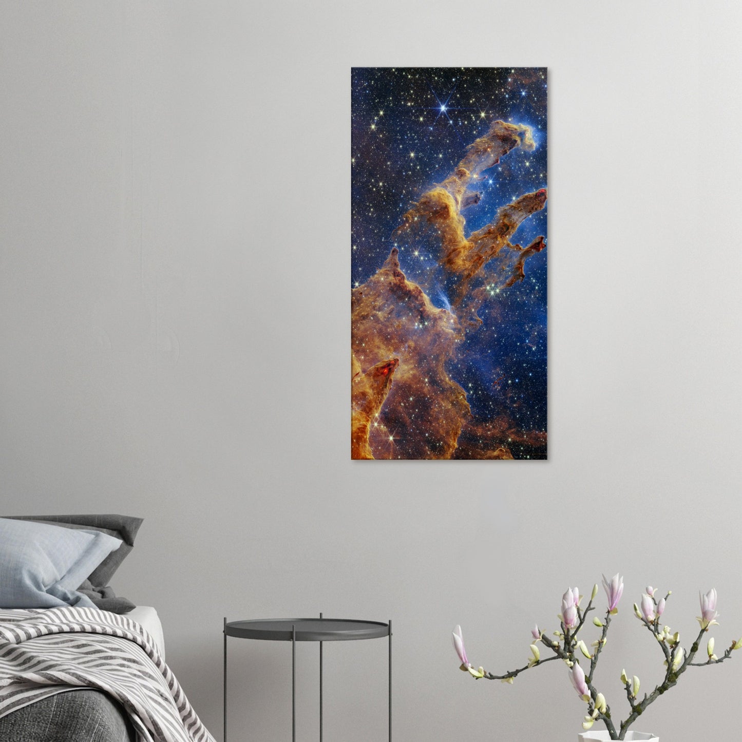 Pillars of Creation JWST Astrophotography Wall Canvas