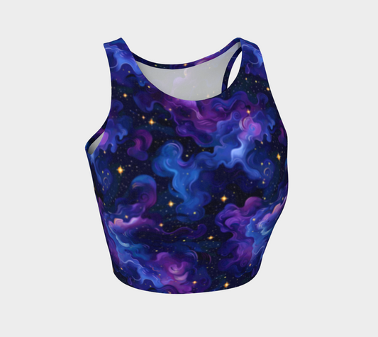 Purple Nebula Dreams Cropped Tank Top