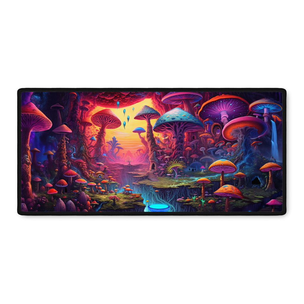 Magic Mushroom Planet-Gamer Mousepad/Desk Mat