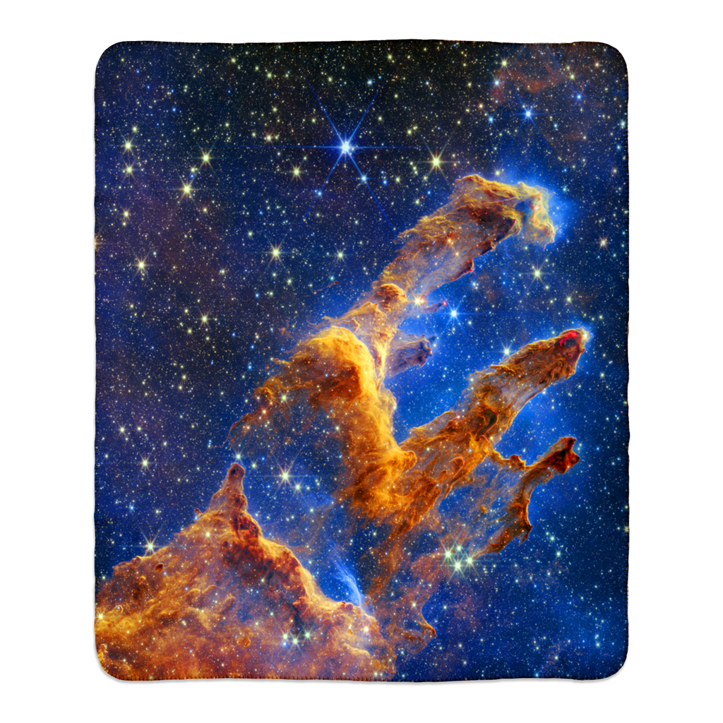 Pillars of Creation JWST Astrophotography Fleece Sherpa Blanket