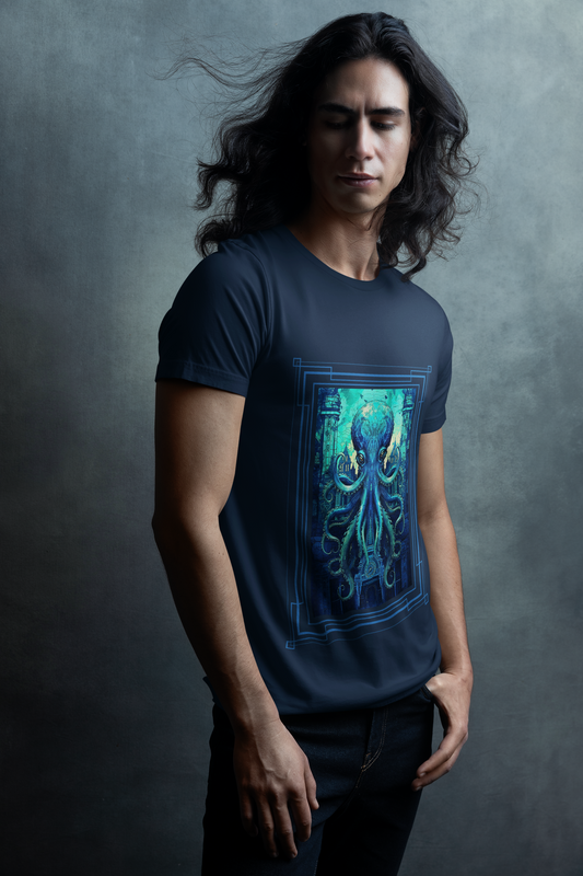 Invasion of the Teal Tentacles Men's Classic Fit Lightweight Jersey T-Shirt